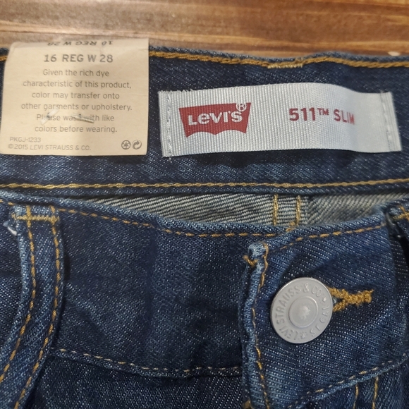 Levi's 511 Slim Cut Off Shorts SZ 16/28 - Picture 4 of 4